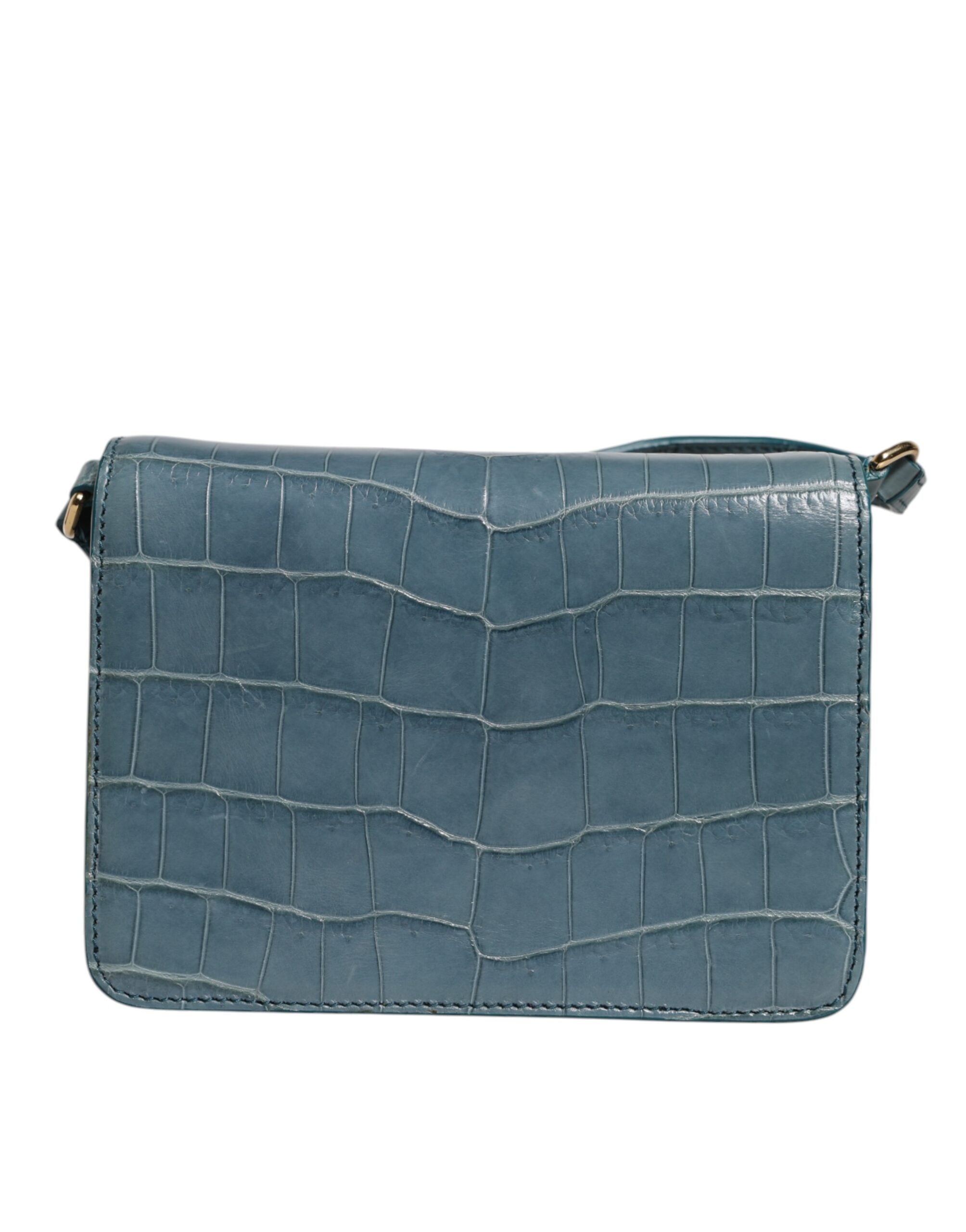 Dolce & Gabbana Green Exotic Leather DG Plaque Crossbody Mini Bag -   -  Dolce & Gabbana.