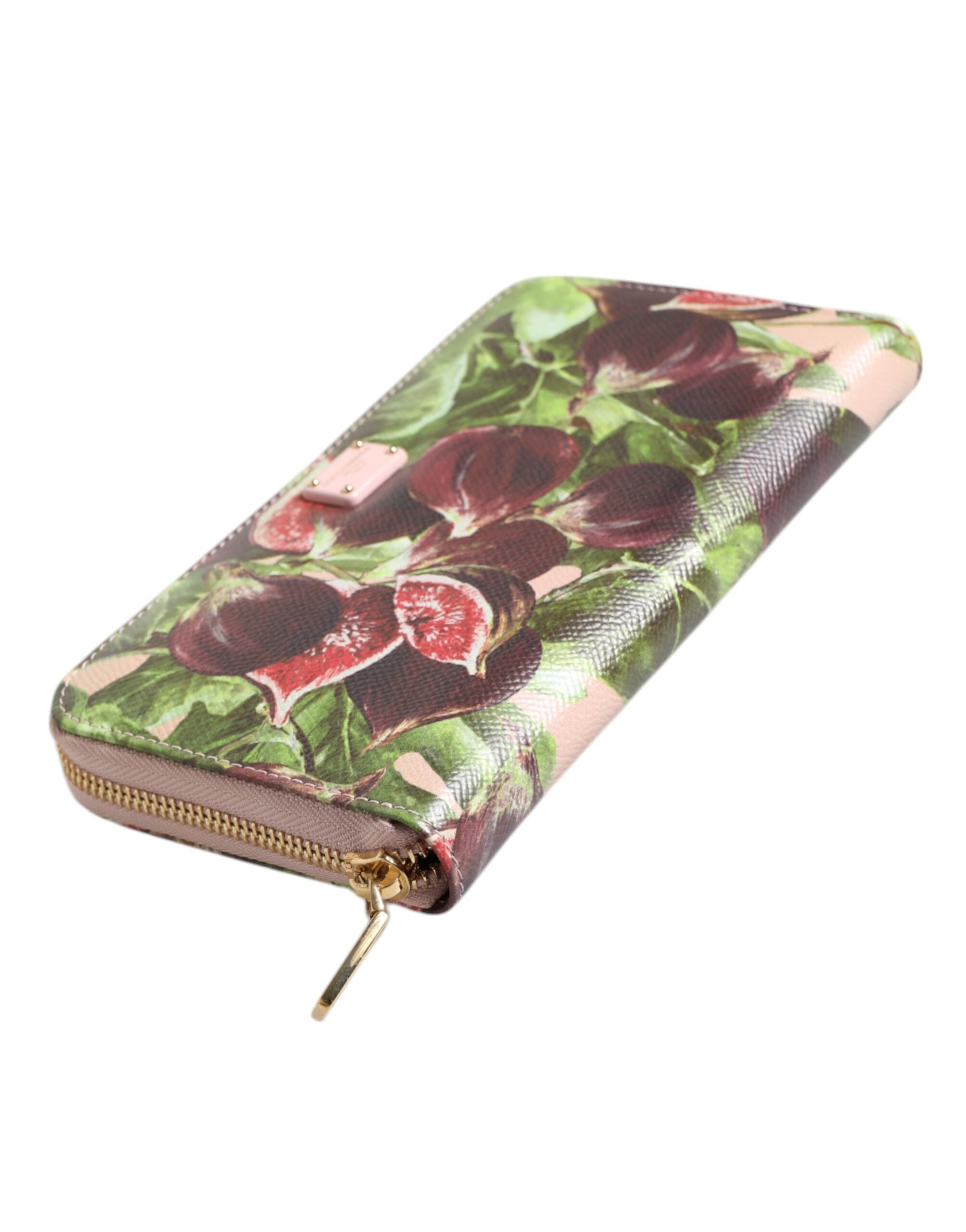 Dolce & Gabbana Multicolor Fig Fruit Dauphine Leather Zip Around Continental Wallet -   -  Dolce & Gabbana.
