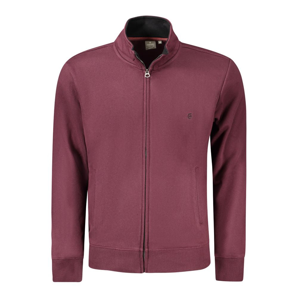 Coveri Moving Red Cotton Men Sweater -   -  Coveri Moving.