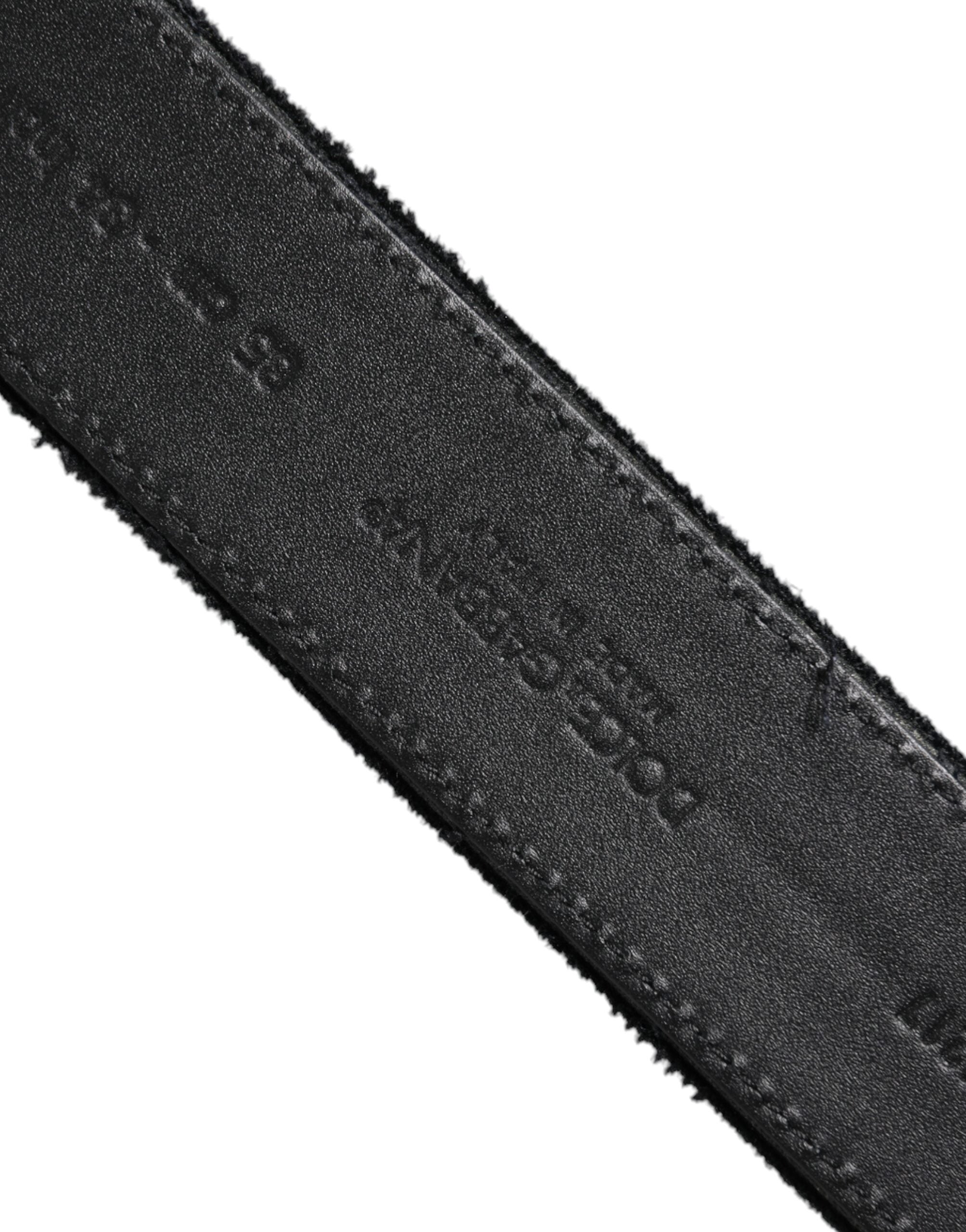 Dolce & Gabbana Black Cotton Silver Tone Metal Buckle Belt -   -  Dolce & Gabbana.
