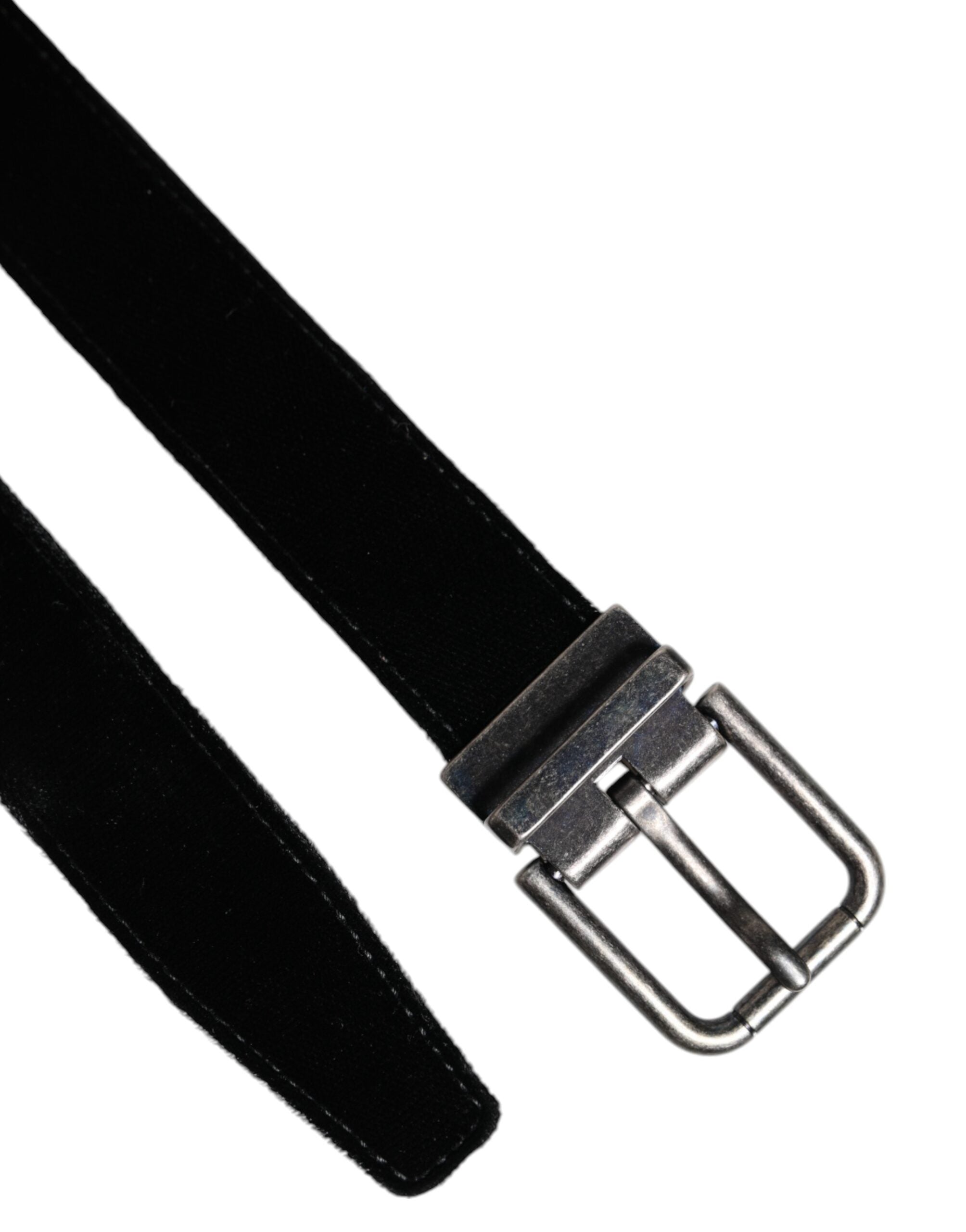 Dolce & Gabbana Black Leather Metal Buckle Classic Belt -   -  Dolce & Gabbana.