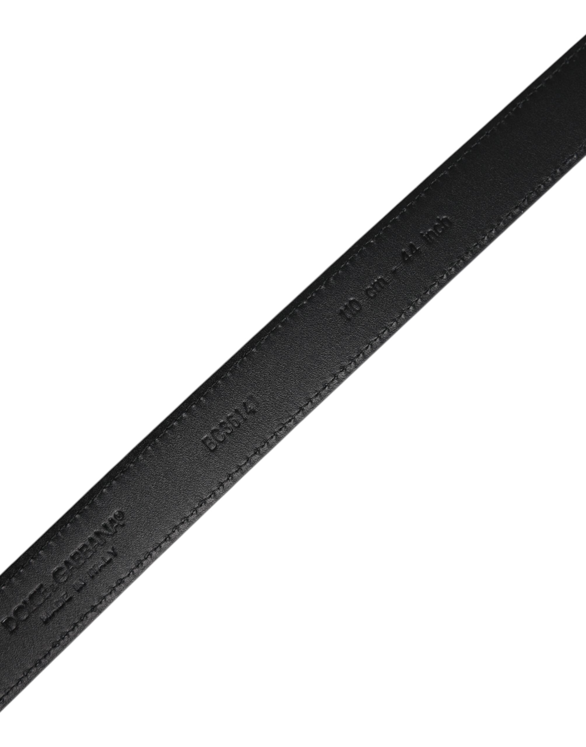 Dolce & Gabbana Black Goat Leather Metal Buckle Classic Belt -   -  Dolce & Gabbana.