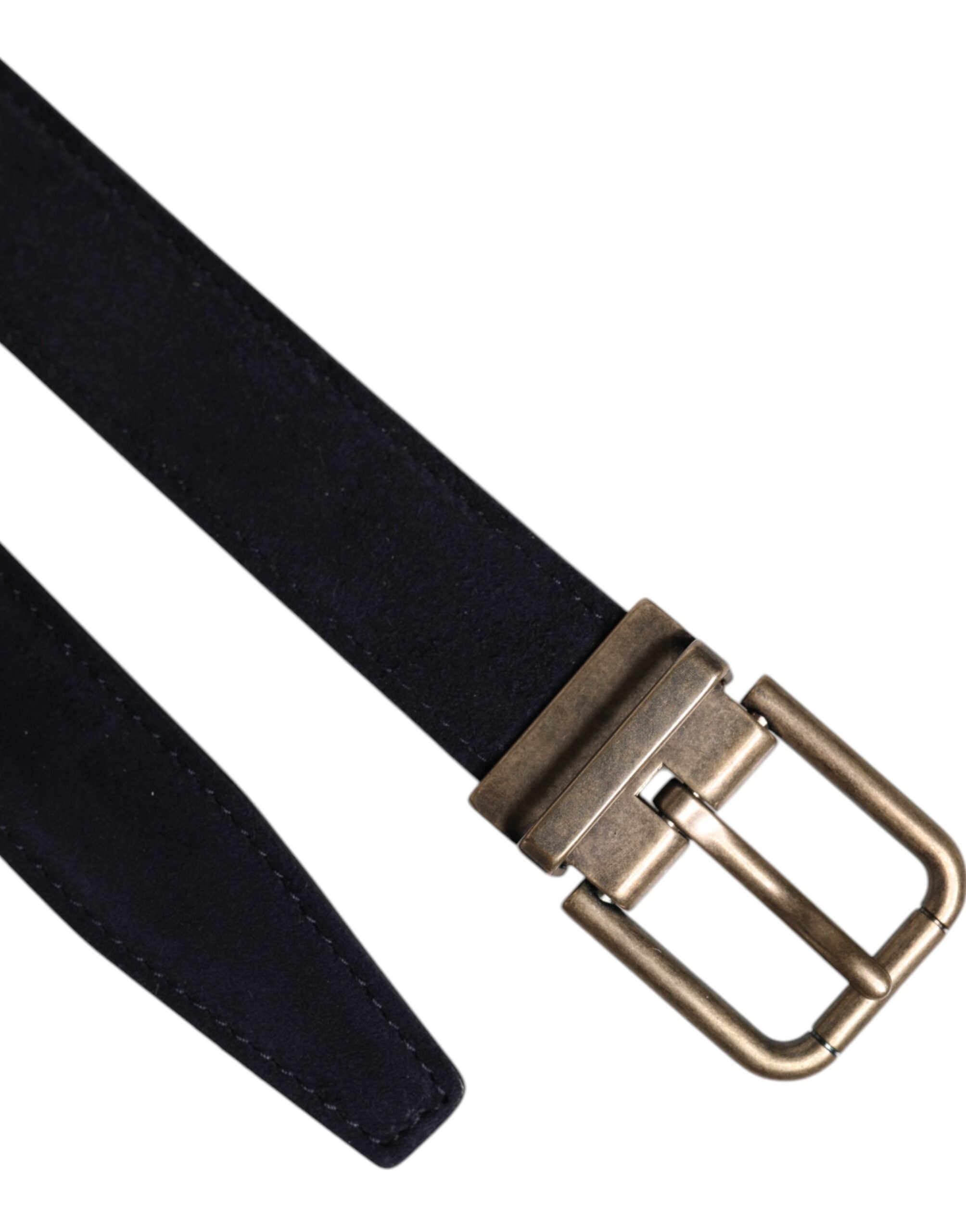 Dolce & Gabbana Black Goat Leather Metal Buckle Classic Belt -   -  Dolce & Gabbana.