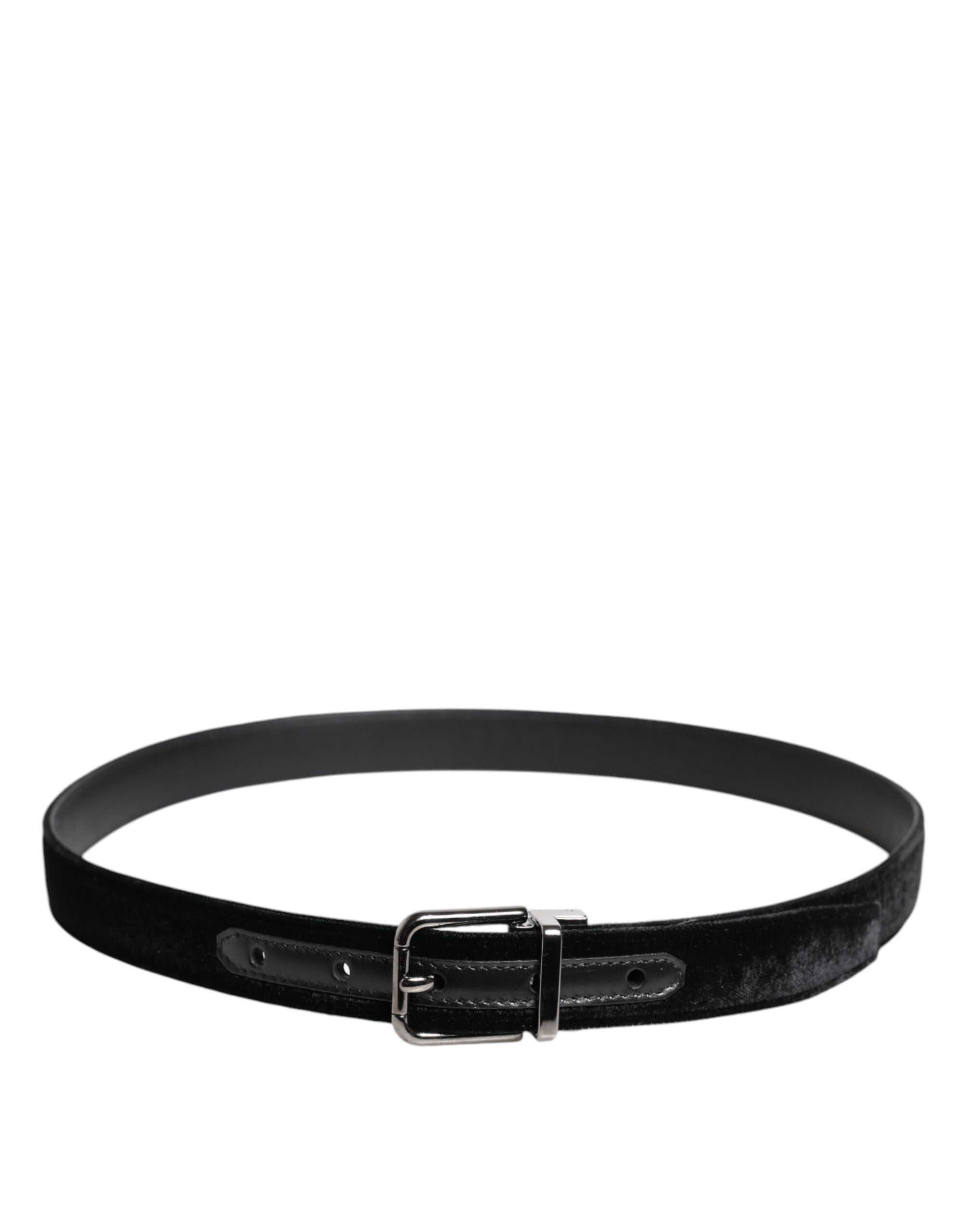 Dolce & Gabbana Black Leather Metal Buckle Classic Belt -   -  Dolce & Gabbana.