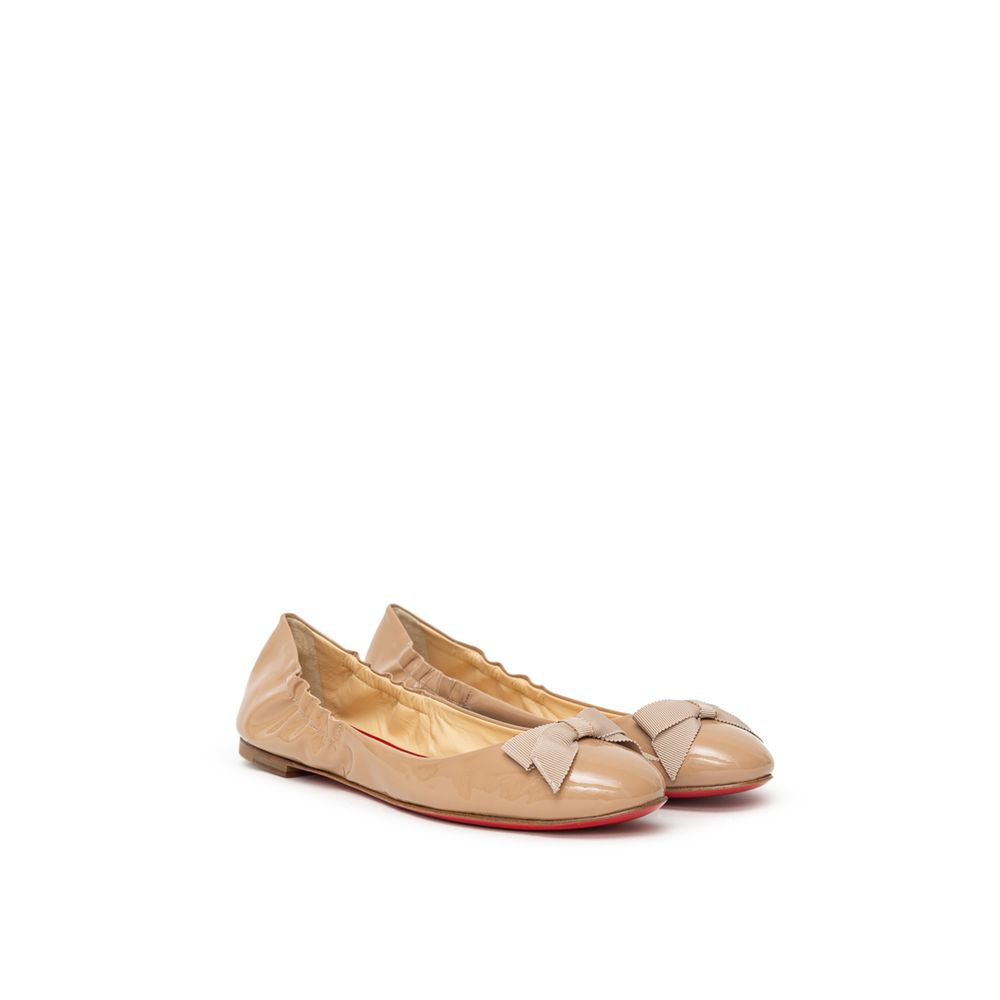 Christian Louboutin Beige Patent Leather Ballet Flat -   -  Christian Louboutin.