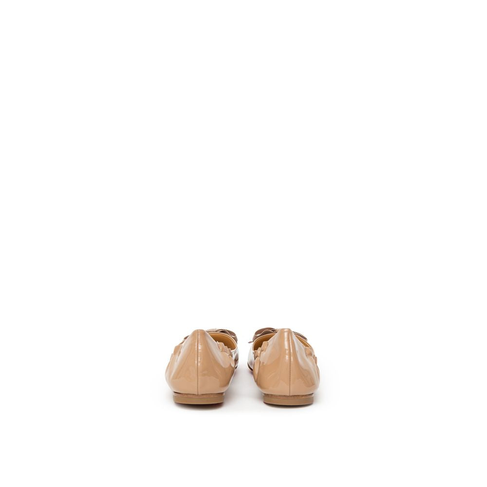 Christian Louboutin Beige Patent Leather Ballet Flat -   -  Christian Louboutin.