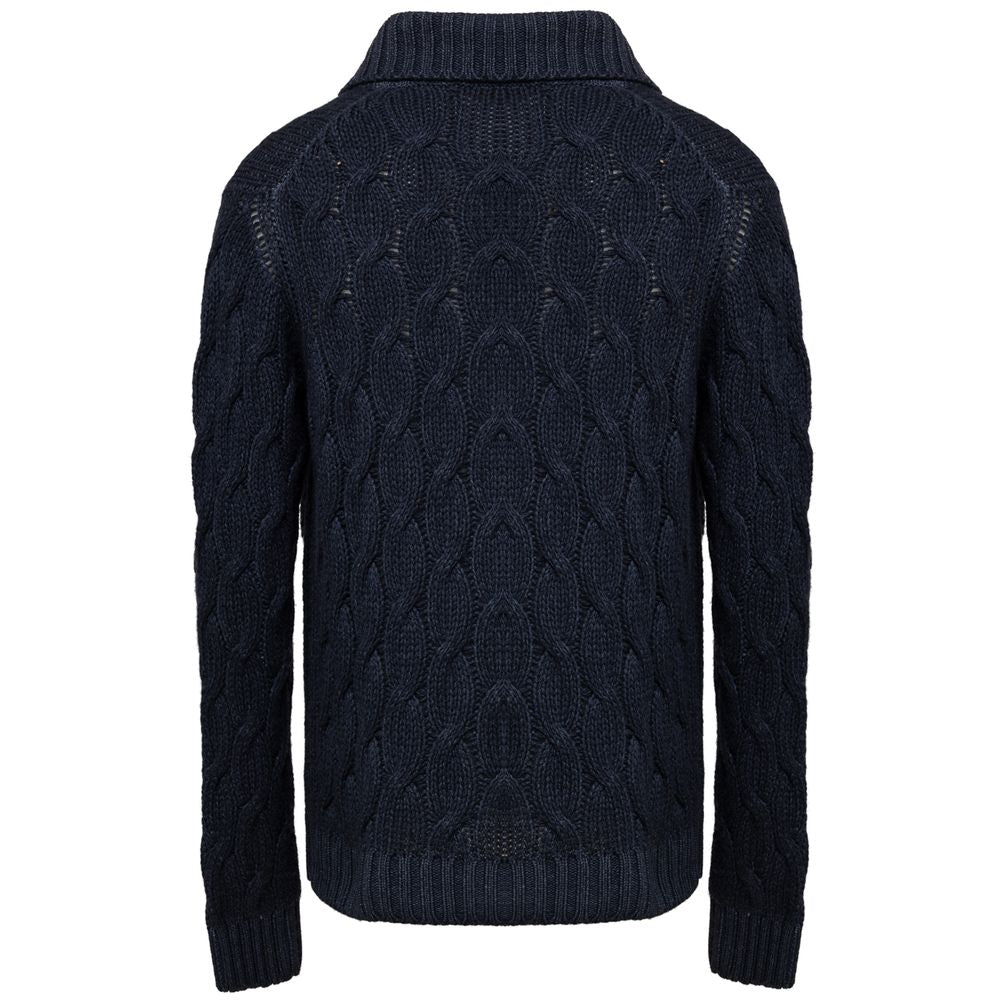 Cruciani Blue Cashmere Cardigan -   -  Cruciani.