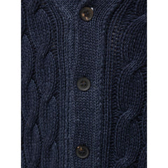 Cruciani Blue Cashmere Cardigan -   -  Cruciani.