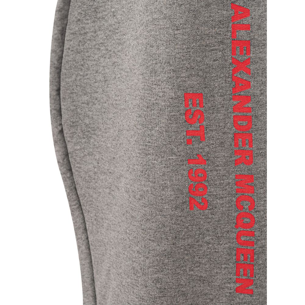 Alexander McQueen Chic Gray Cotton Blend Trousers -   -  Alexander McQueen.