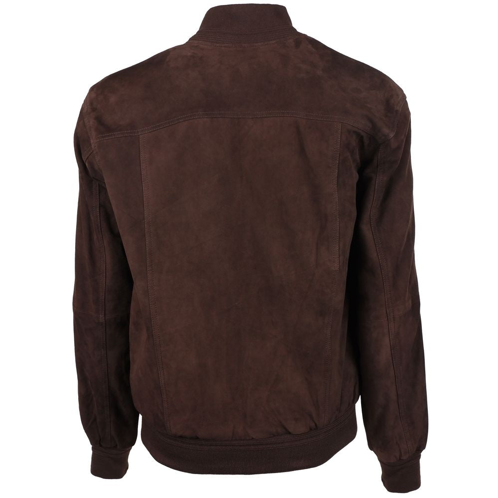 Emilio Romanelli Brown Calfskin Jacket -   -  Emilio Romanelli.