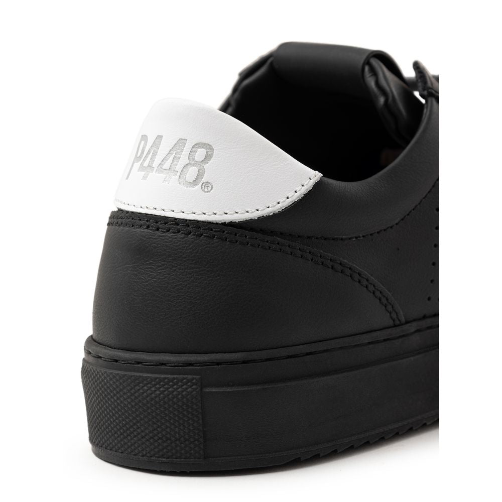 P448 Black Leather Sneaker -   -  P448.