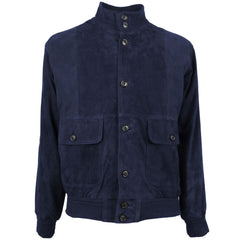 Emilio Romanelli Blue Calfskin Jacket -   -  Emilio Romanelli.