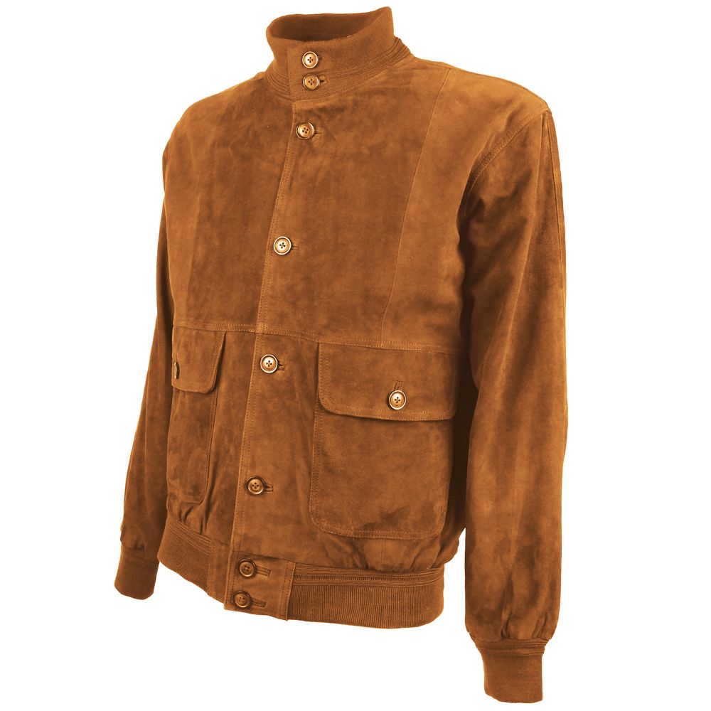 Emilio Romanelli Brown Calfskin Jacket -   -  Emilio Romanelli.