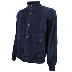 Emilio Romanelli Blue Calfskin Jacket -   -  Emilio Romanelli.
