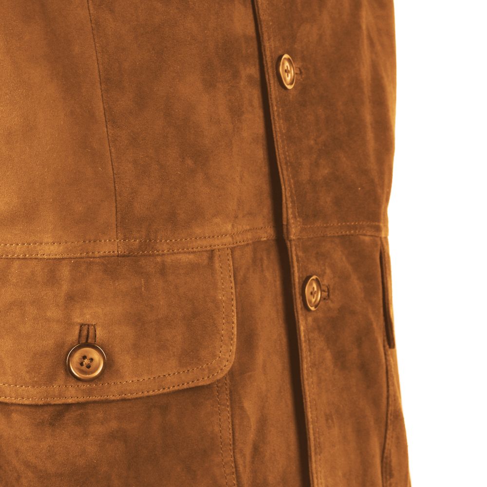 Emilio Romanelli Brown Calfskin Jacket -   -  Emilio Romanelli.