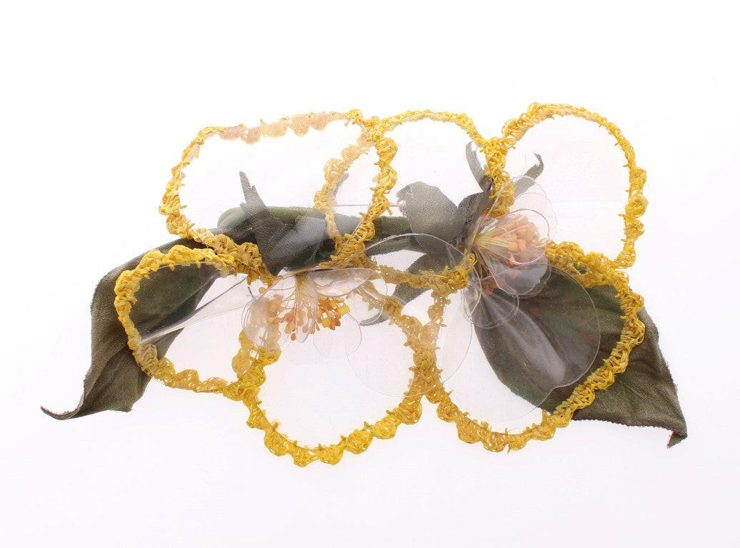 Dolce & Gabbana Floral Transparent HANDMADE Brooch -   -  Dolce & Gabbana.