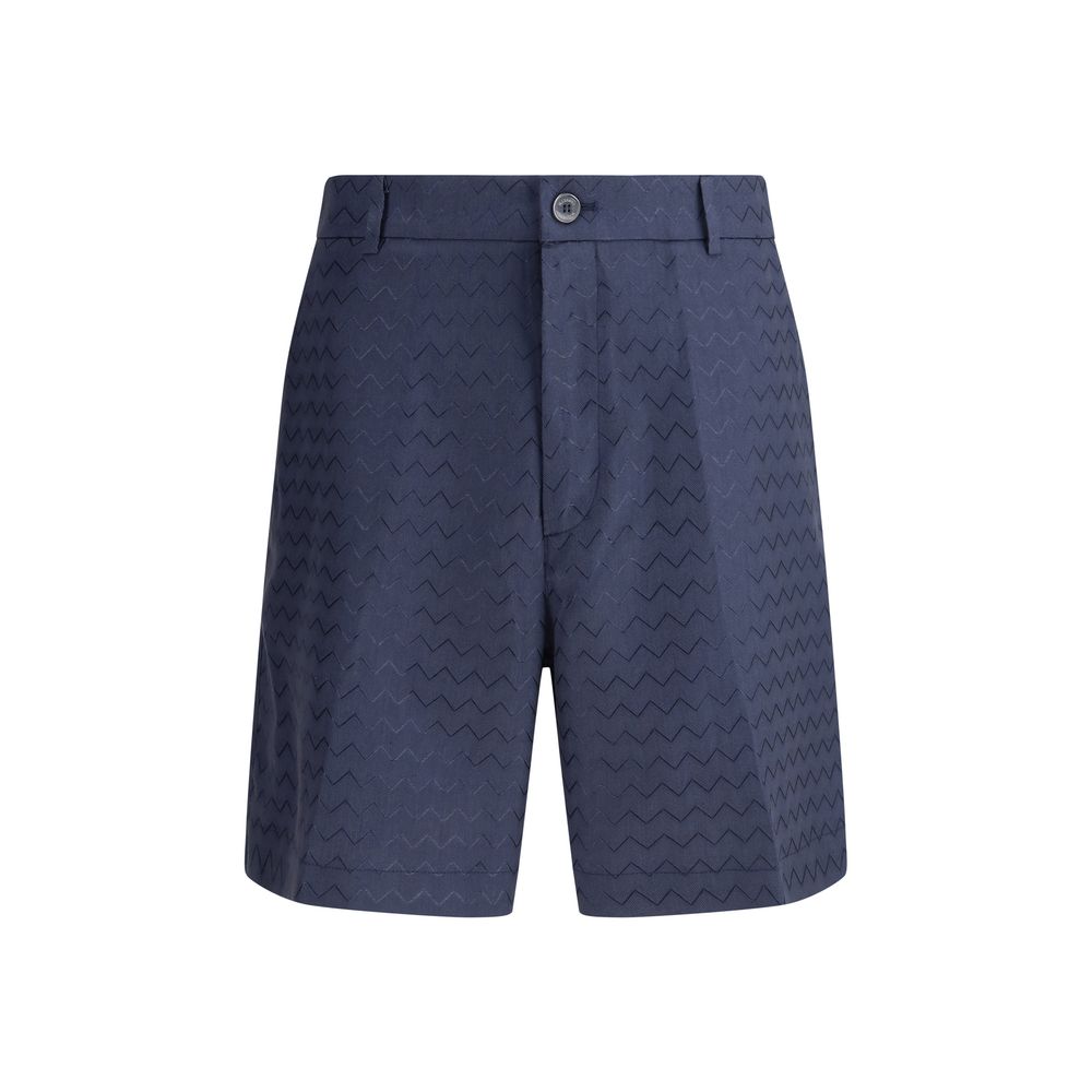 Missoni Tailored Shorts with shiny ZigZag pattern -   -  Missoni.