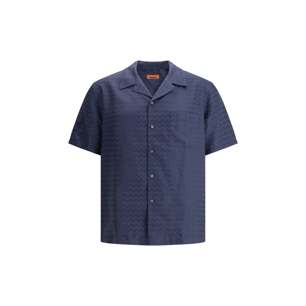 Missoni Bowling Shirt with shiny ZigZag pattern -   -  Missoni.