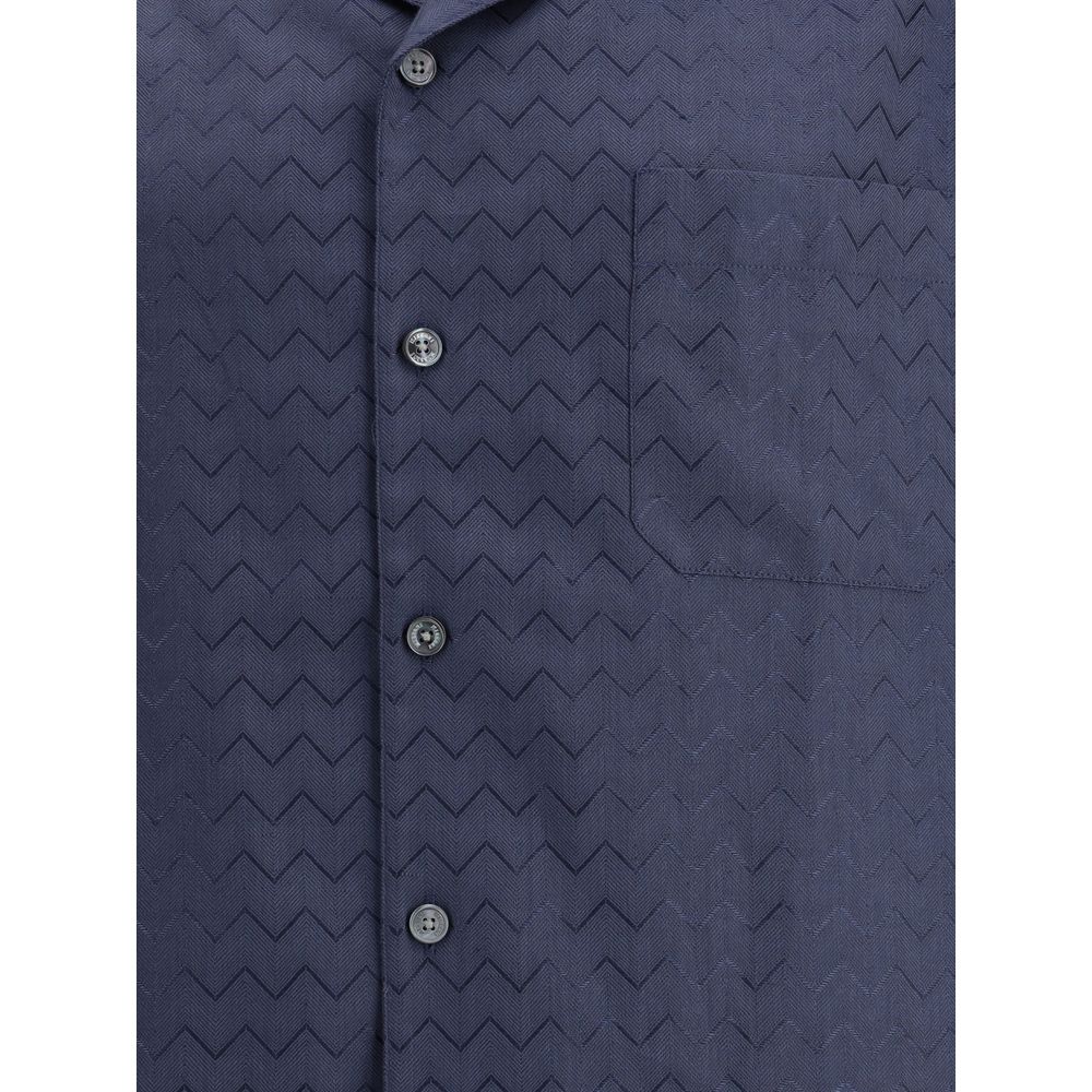 Missoni Bowling Shirt with shiny ZigZag pattern -   -  Missoni.