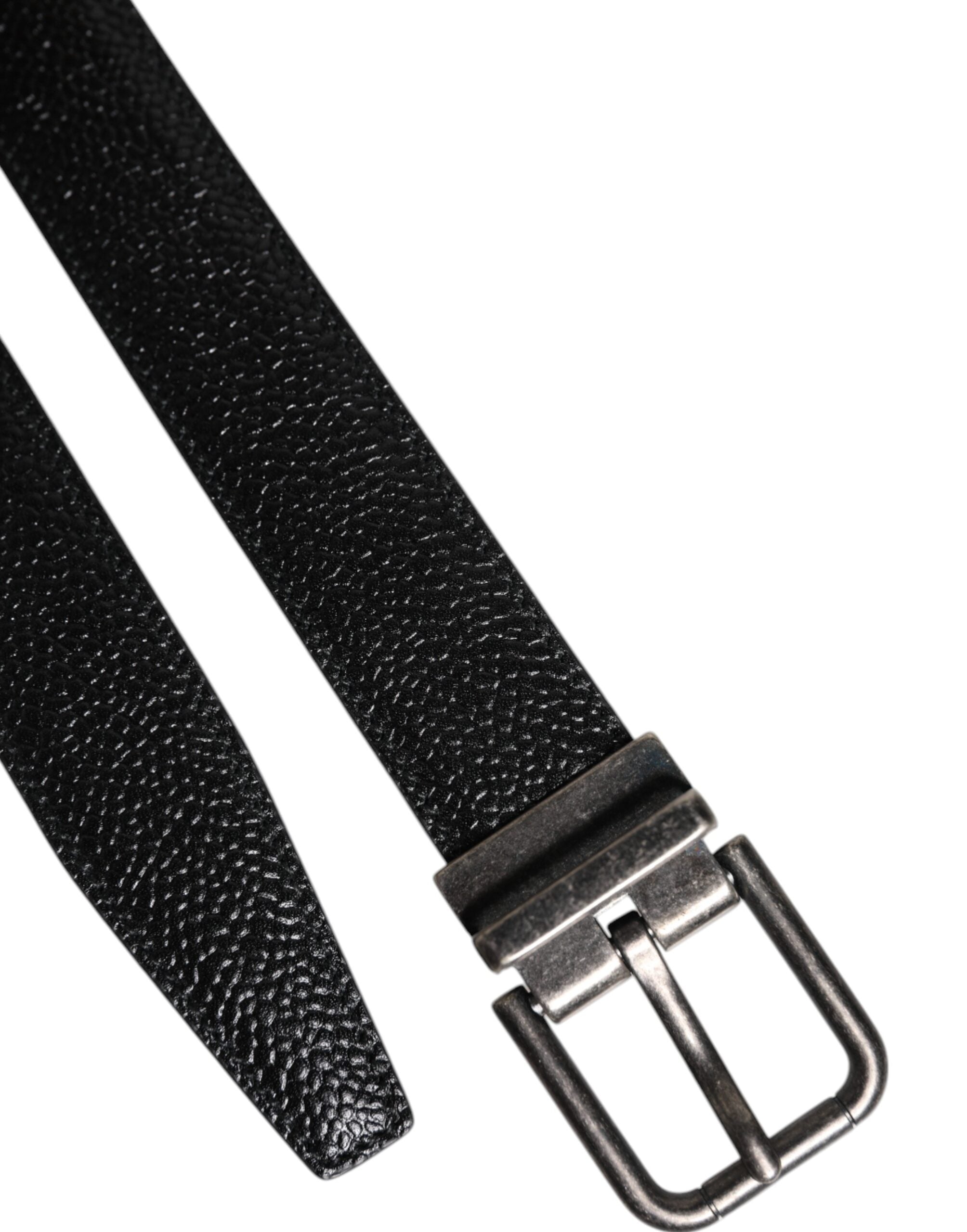 Dolce & Gabbana Black Calf Leather Classic Metal Buckle Belt -   -  Dolce & Gabbana.
