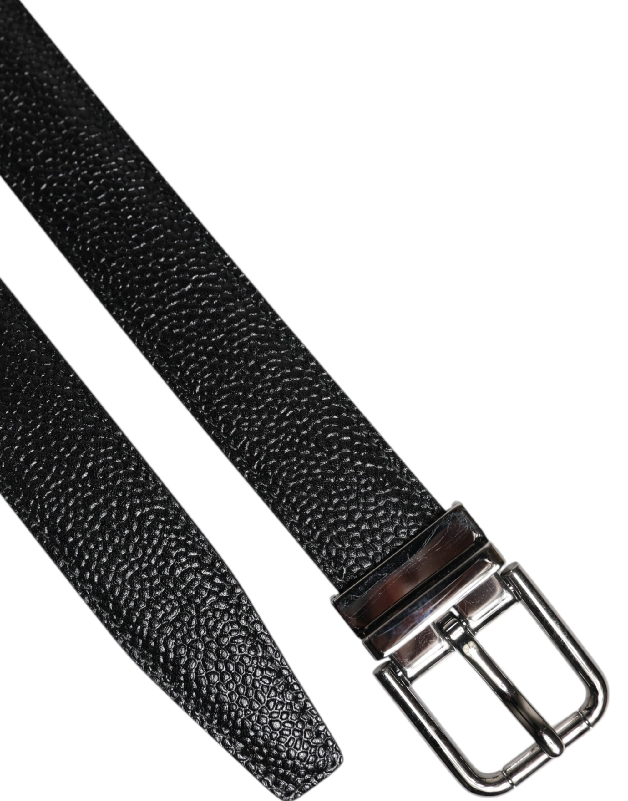 Dolce & Gabbana Black Calf Leather Classic Metal Buckle Belt -   -  Dolce & Gabbana.