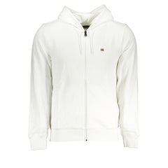 Napapijri Elegant White Cotton Hooded Sweatshirt -   -  Napapijri.