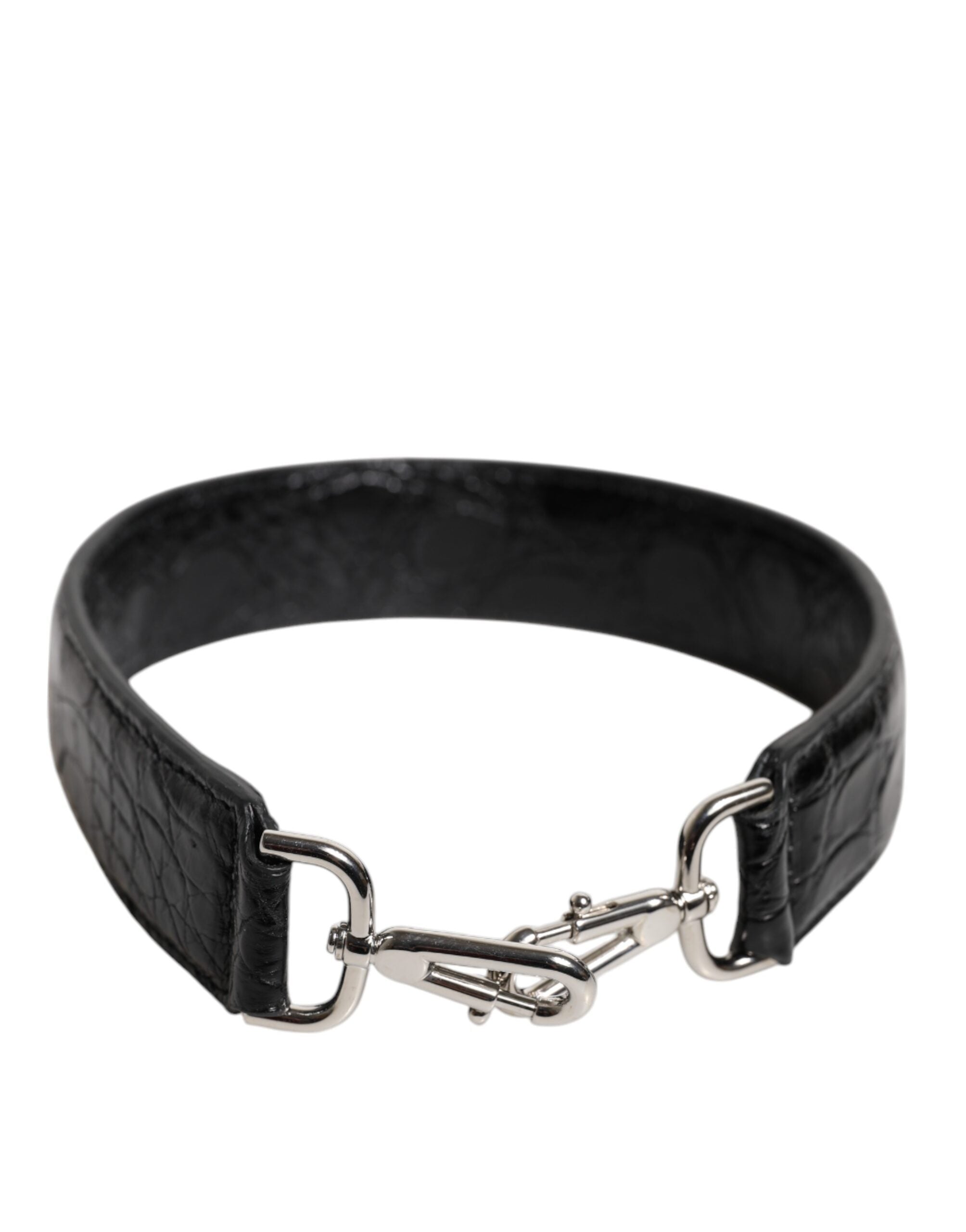 Dolce & Gabbana Black Alligator Leather Bag Shoulder Strap -   -  Dolce & Gabbana.