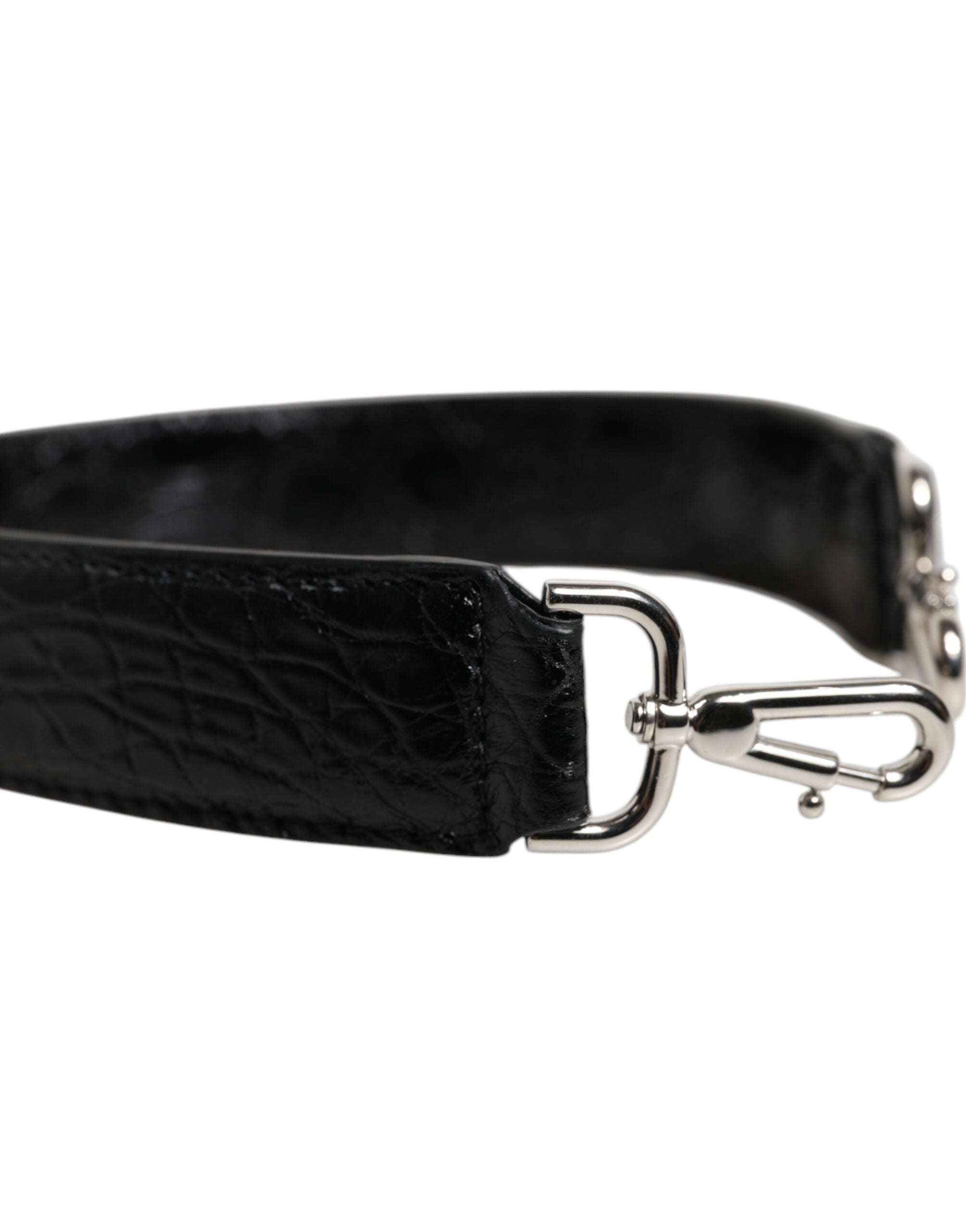 Dolce & Gabbana Black Alligator Leather Bag Shoulder Strap -   -  Dolce & Gabbana.
