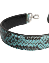 Dolce & Gabbana Black Blue Exotic Leather Bag Shoulder Strap -   -  Dolce & Gabbana.