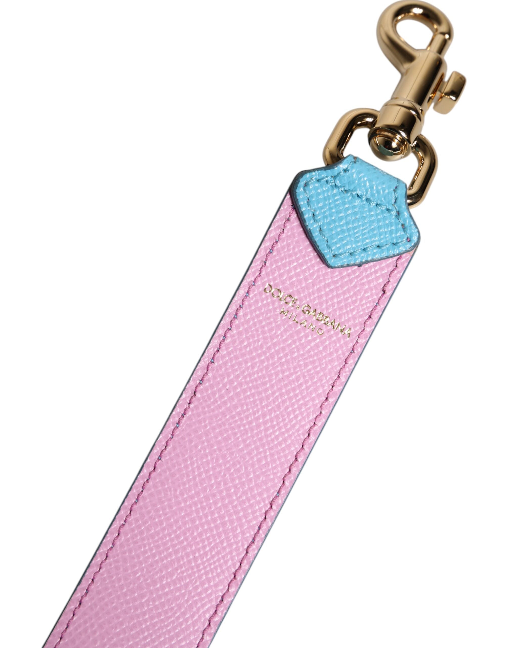 Dolce & Gabbana Pink Blue Leather Handle Bag Shoulder Strap -   -  Dolce & Gabbana.