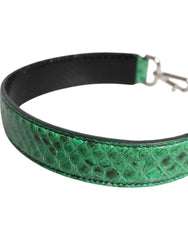 Dolce & Gabbana Black Green Exotic Leather Bag Shoulder Strap -   -  Dolce & Gabbana.