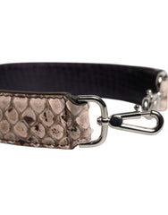 Dolce & Gabbana Black Cream Exotic Leather Bag Shoulder Strap -   -  Dolce & Gabbana.