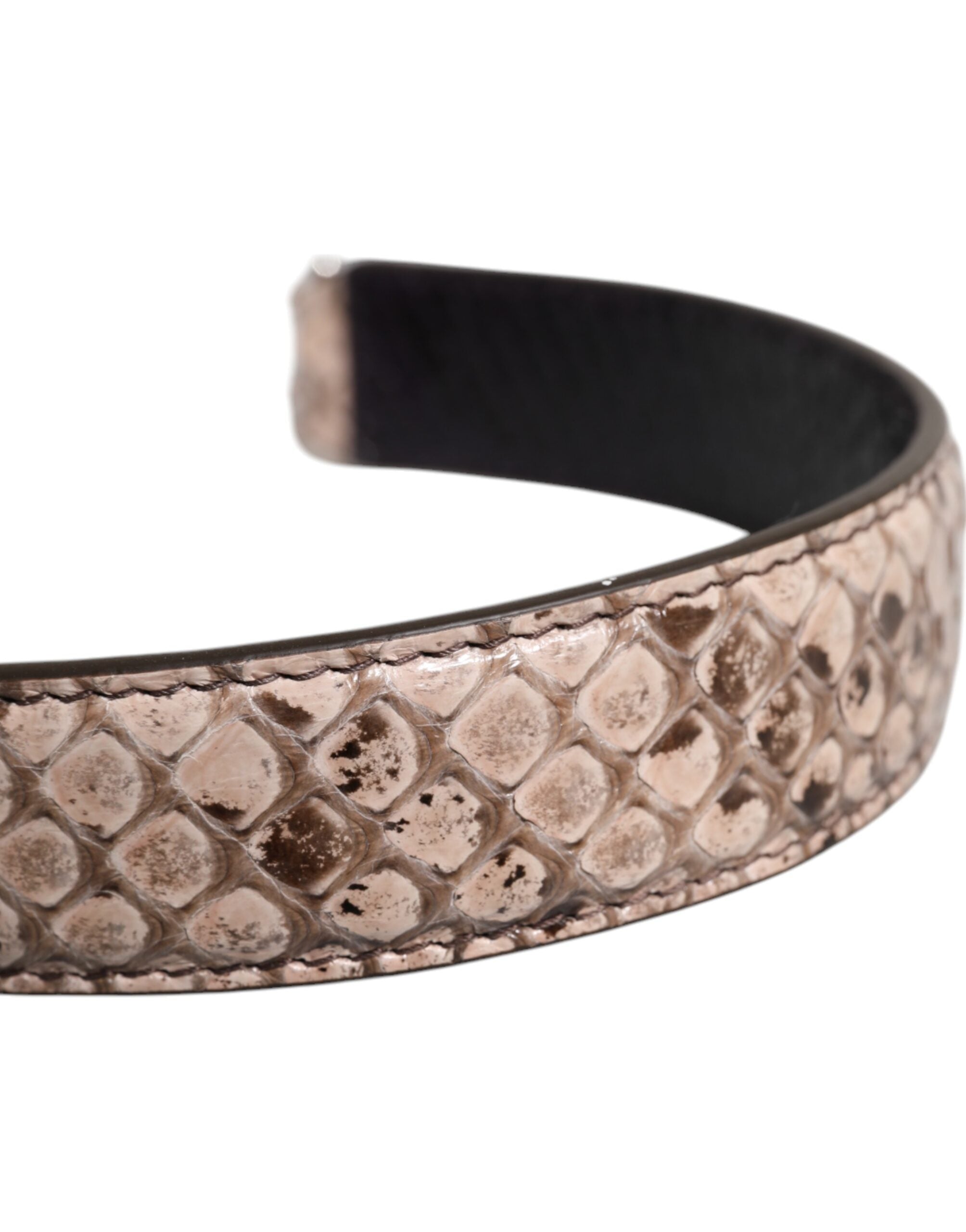 Dolce & Gabbana Black Cream Exotic Leather Bag Shoulder Strap -   -  Dolce & Gabbana.
