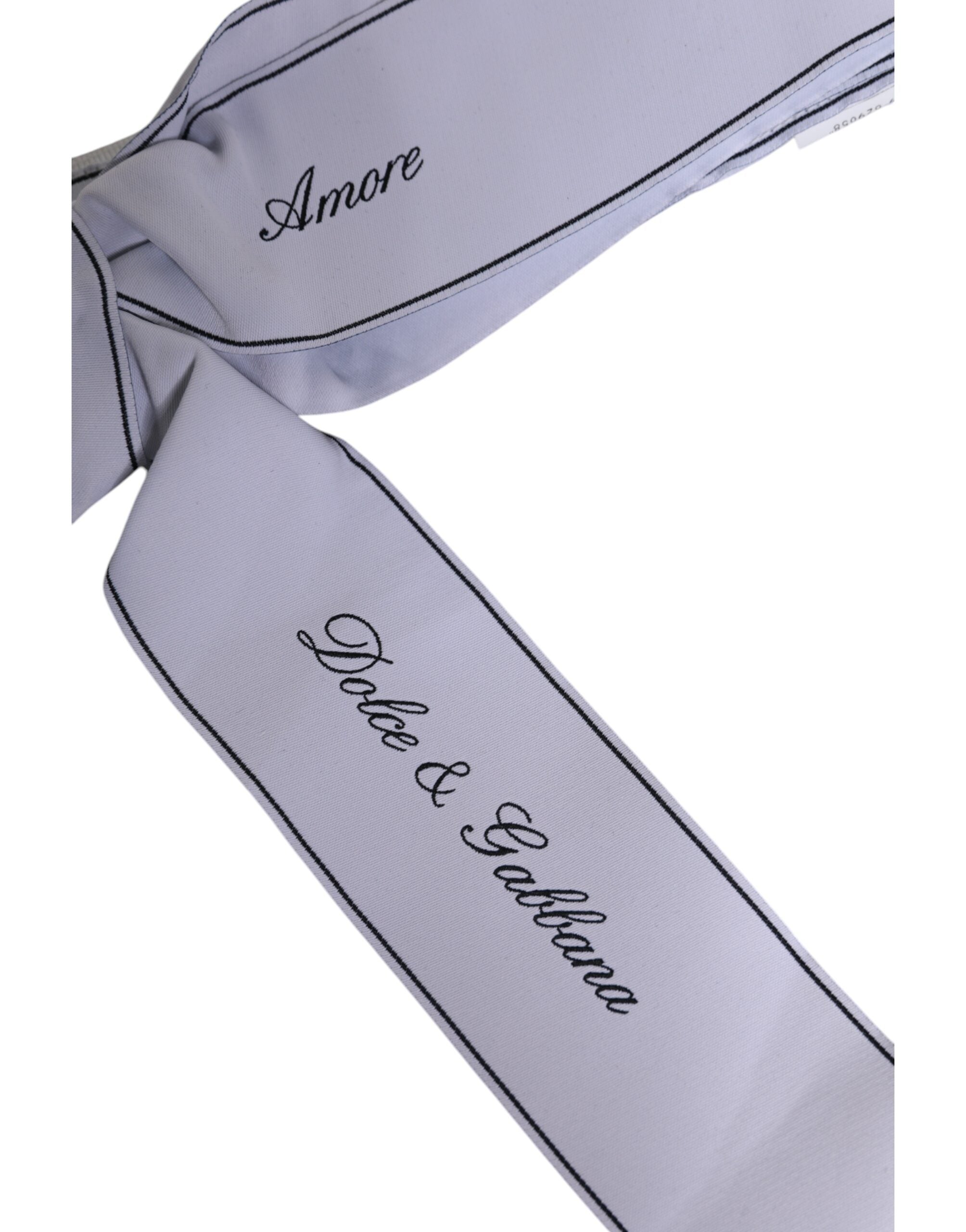 Dolce & Gabbana White Waist Ribbon Wide Bow Logo Belt -   -  Dolce & Gabbana.