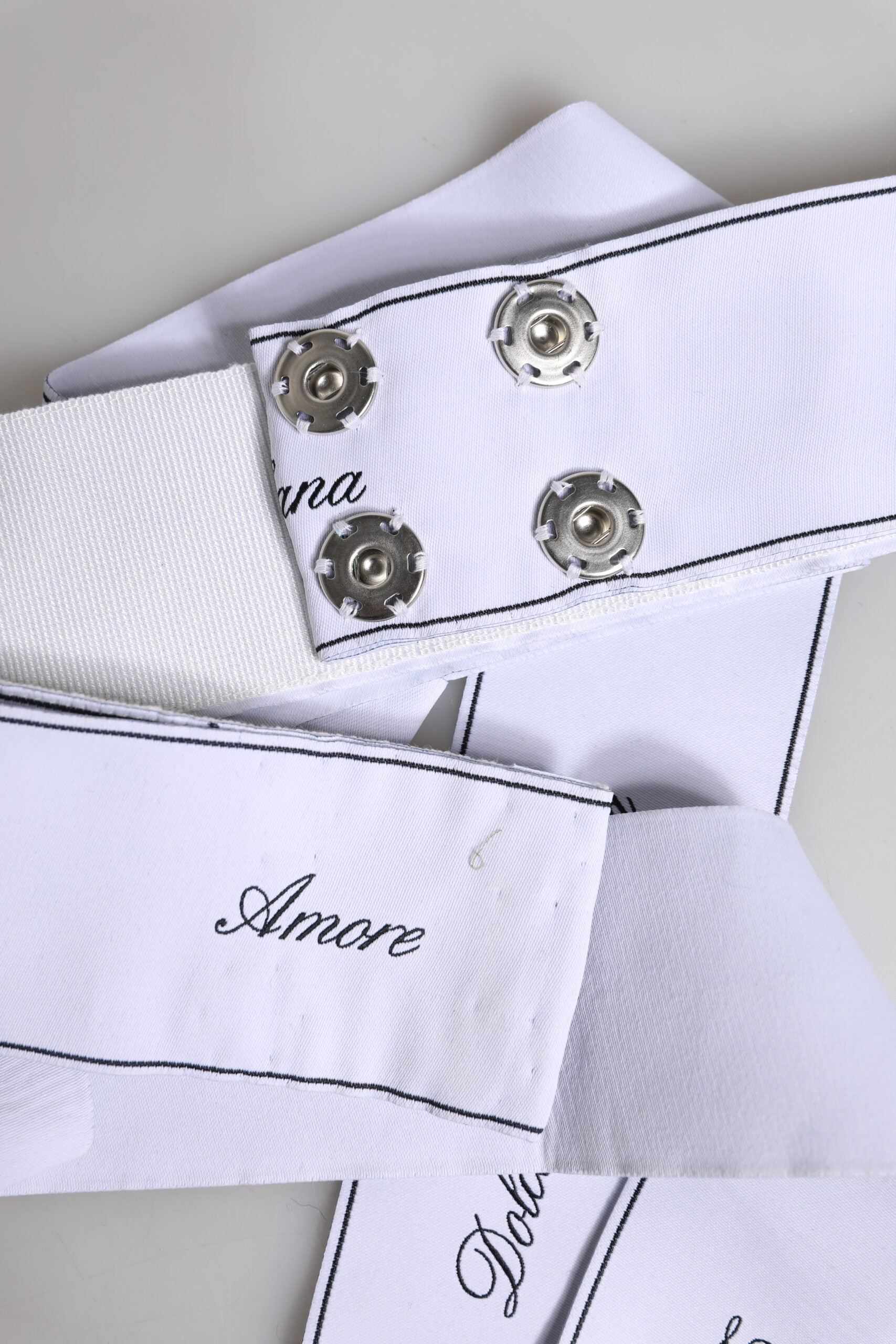 Dolce & Gabbana White Waist Ribbon Wide Bow Logo Belt -   -  Dolce & Gabbana.