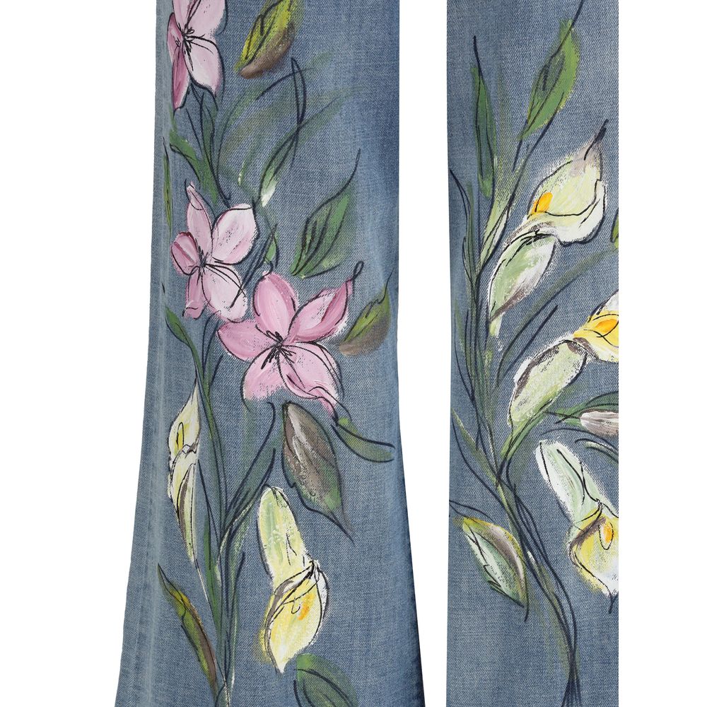 Ella Floral Print Jeans -   -  Ella.