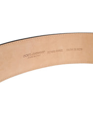 Dolce & Gabbana Brown Leather Waist Gold Metal Buckle Belt -   -  Dolce & Gabbana.