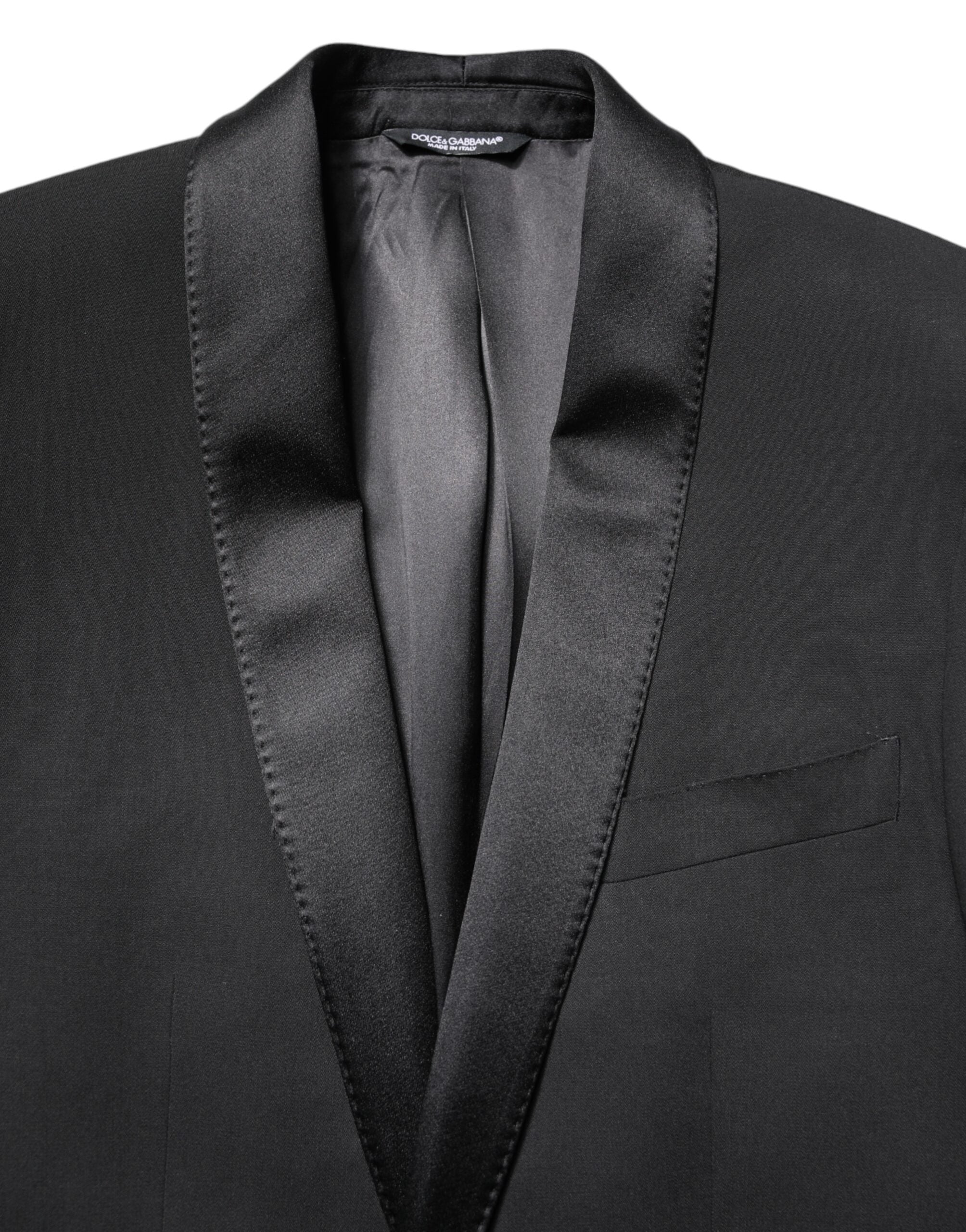 Dolce & Gabbana Black Single Breasted Men Coat MARTINI Blazer -   -  Dolce & Gabbana.