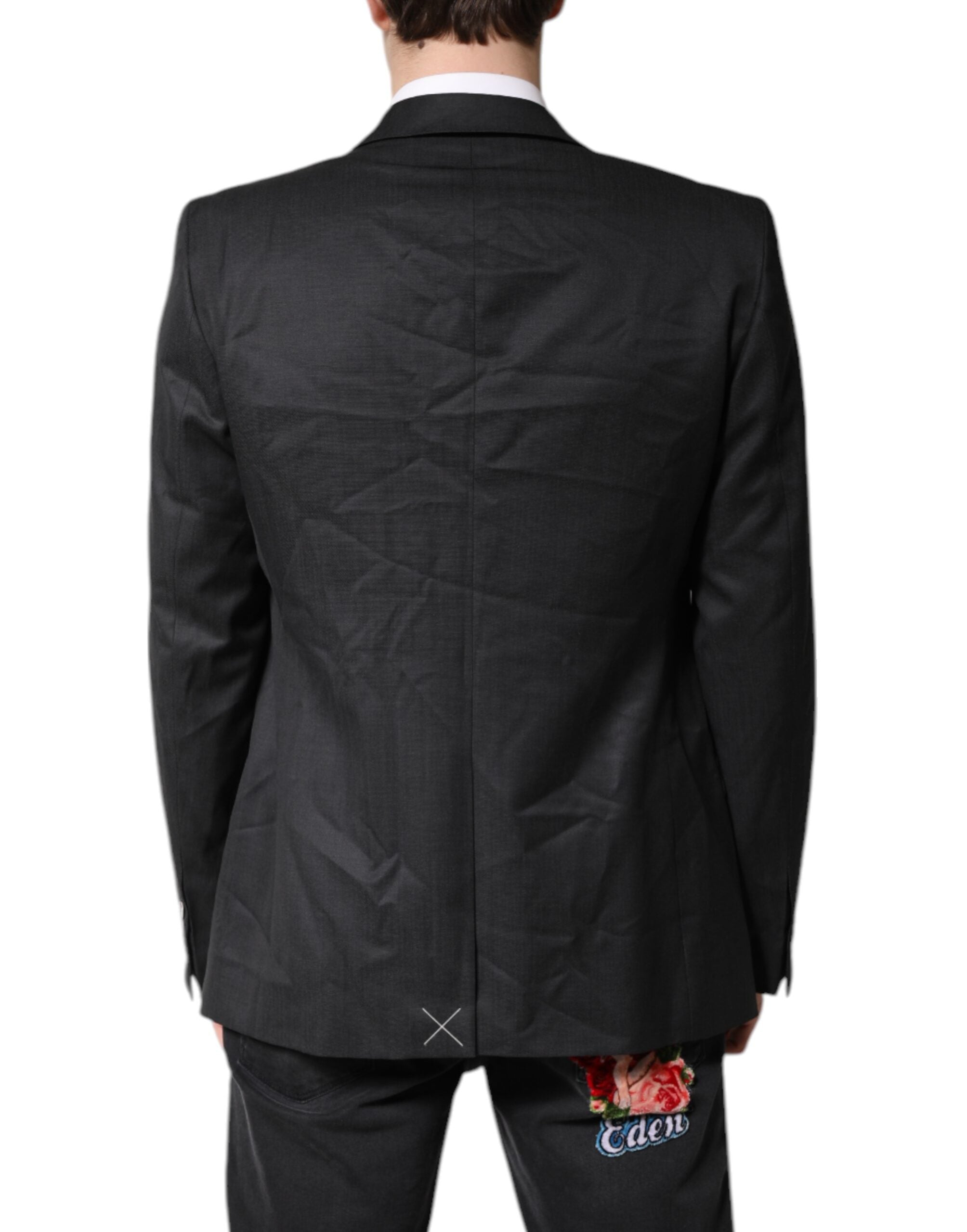 Dolce & Gabbana Black Single Breasted Men Coat MARTINI Blazer -   -  Dolce & Gabbana.