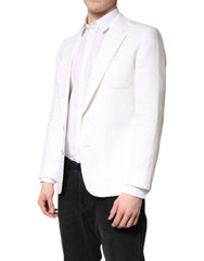 Dolce & Gabbana White Single Breasted Men Coat Blazer Suit -   -  Dolce & Gabbana.