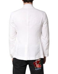 Dolce & Gabbana White Single Breasted Men Coat Blazer Suit -   -  Dolce & Gabbana.