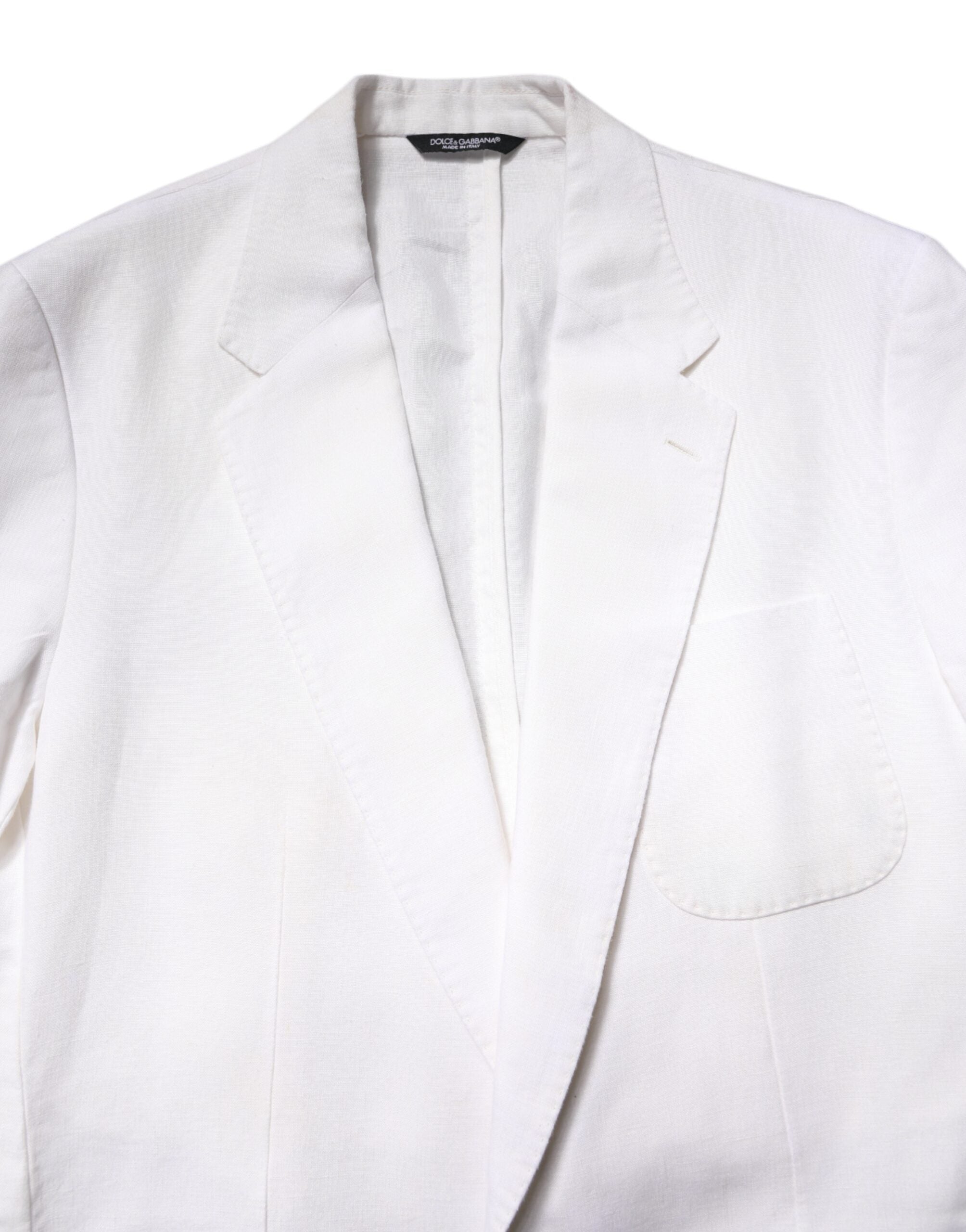 Dolce & Gabbana White Single Breasted Men Coat Blazer Suit -   -  Dolce & Gabbana.