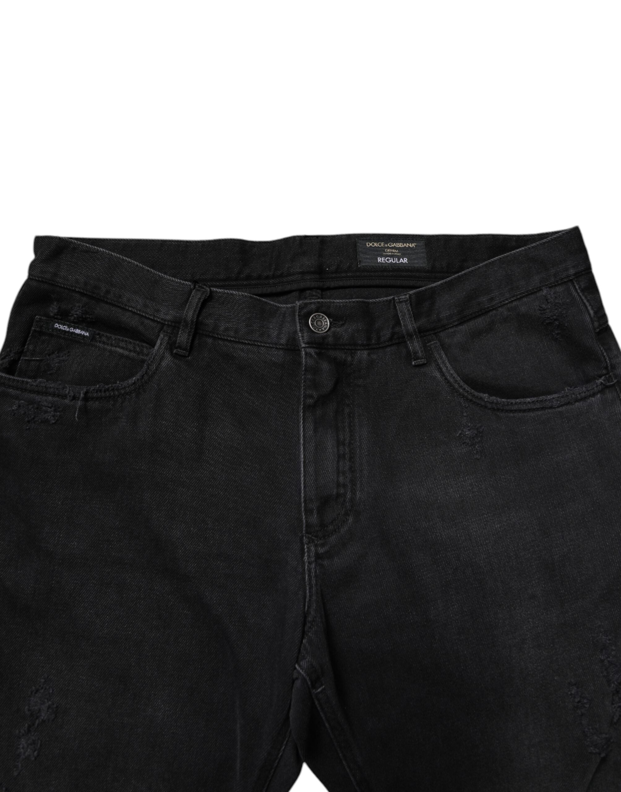 Dolce & Gabbana Black Cotton Skinny Men Denim Jeans -   -  Dolce & Gabbana.
