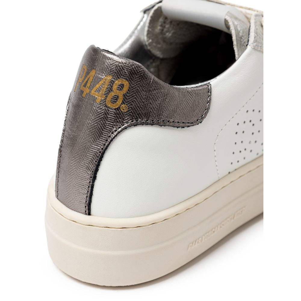 P448 White Leather Sneaker -   -  P448.