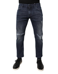 Dolce & Gabbana Blue Cotton Stretch Skinny Men Denim Jeans -   -  Dolce & Gabbana.