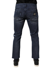 Dolce & Gabbana Blue Cotton Stretch Skinny Men Denim Jeans -   -  Dolce & Gabbana.