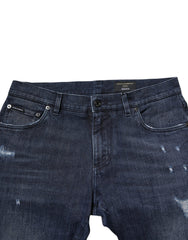 Dolce & Gabbana Blue Cotton Stretch Skinny Men Denim Jeans -   -  Dolce & Gabbana.