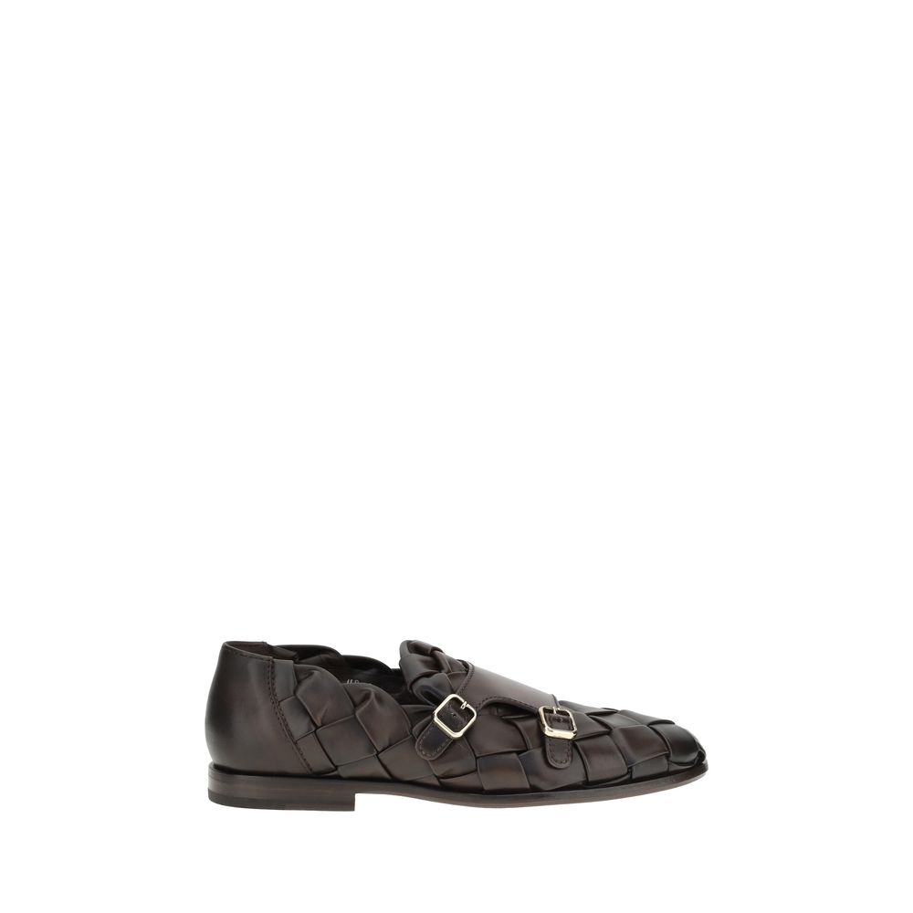 Santoni Woven weave Loafers -   -  Santoni.