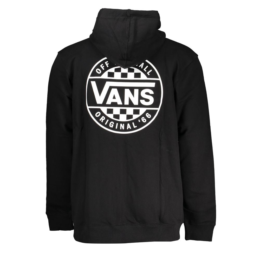 Vans Sleek Black Zip Hoodie with Logo Print -   -  Vans.