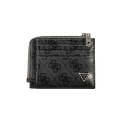 Guess Jeans Sleek Black Leather Wallet with Contrasting Accents -  Wallets for Men -  Guess Jeans.